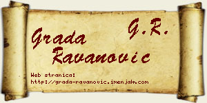 Grada Ravanović vizit kartica